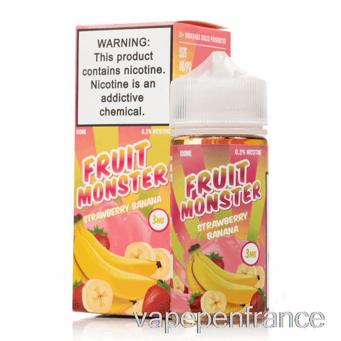 Fraise Banane - Fruit Monster - 100 Ml 6 Mg Stylo Vape